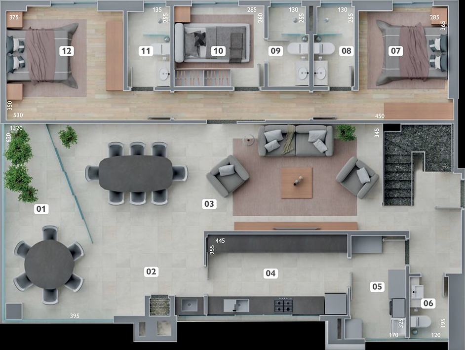 Planta cobertura superior Country Yard Residence Planta cobertura superior Country Yard Residence