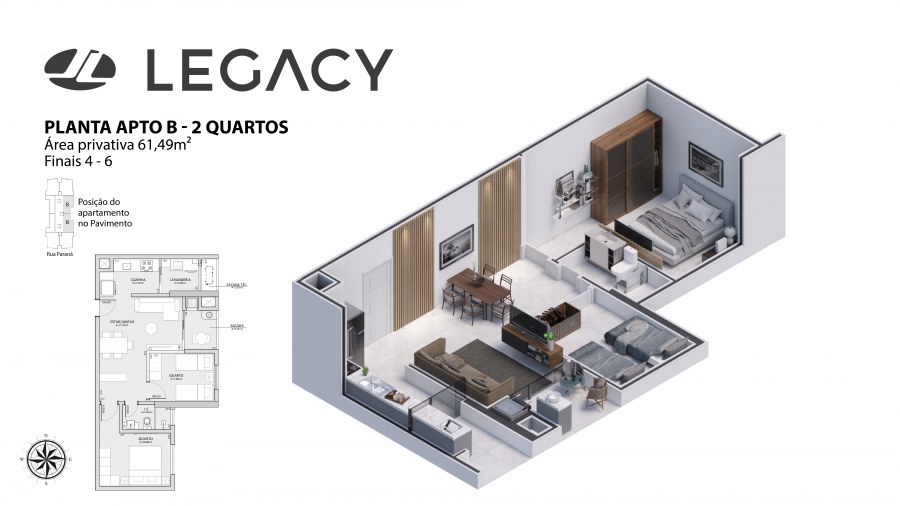 Planta apartamento Legacy Planta apartamento Legacy
