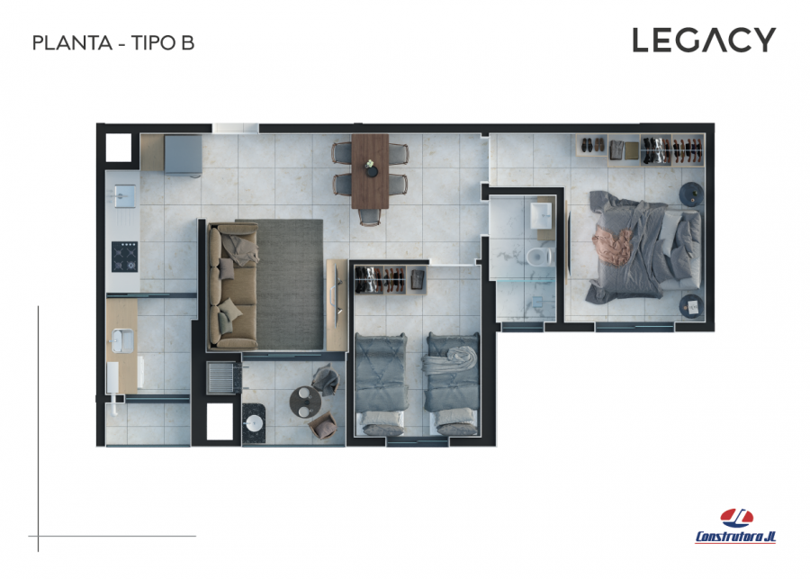 Planta apartamento Legacy Tipo B Planta apartamento Legacy Tipo B